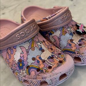 CROCS Kids Unicorn Sandals - Pink and Purple